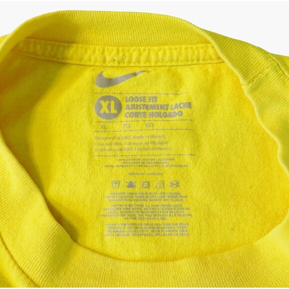 Vintage Nike "Just Do It" Yellow T-Shirt Size XL VGUC - Picture 3 of 10